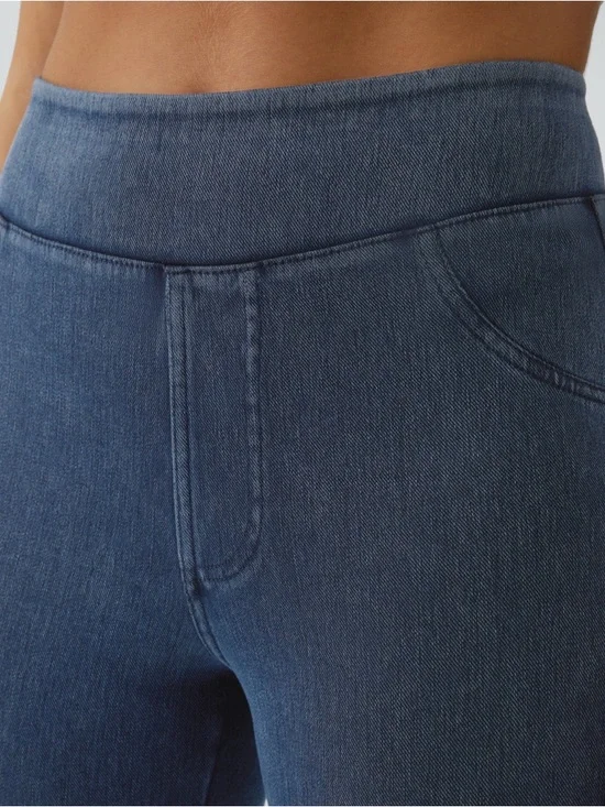 Halara Flex™ Denim Leggings Small 7/8 High Waisted Pocket Skinny NWT - Picture 5 of 9